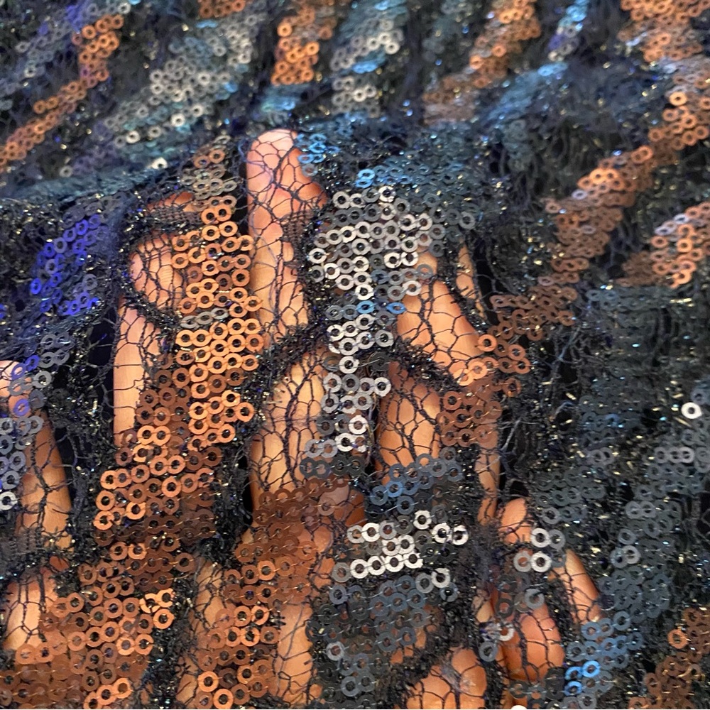 David Meister Black and Brown Sequined Dress - Picture 14 of 16